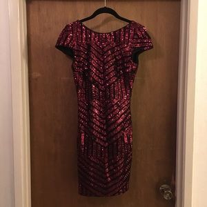 DRESS THE POPULATION Sequin Dress, NWOT